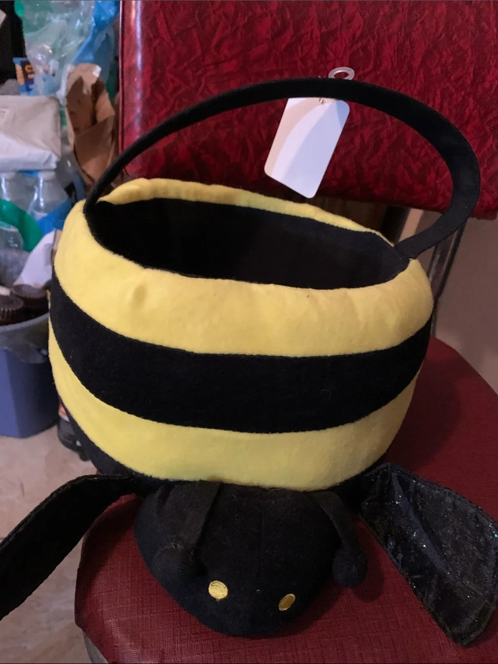 Plush Bee Candy Bag for Kids - Yellow and Black